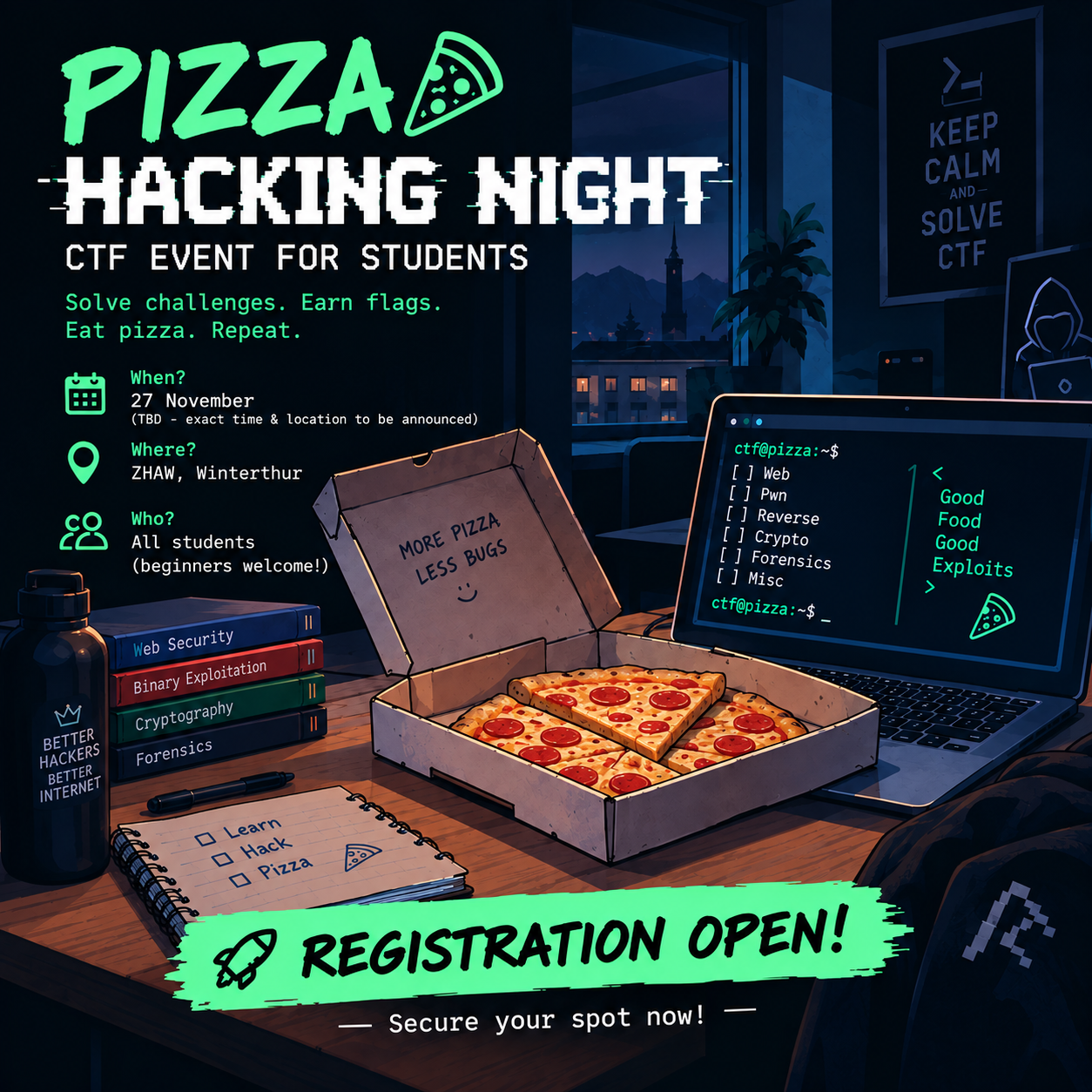 Pizza Hacking Night Registration Open - Fall 2026 Edition thumbnail